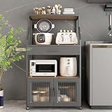 Barschrank mit 4 Ebenen, vielseitige Aufbewahrungslösung für Küche, Wohnzimmer und Camping, stilvolle Nization für Unterhaltung und Heimdekoration