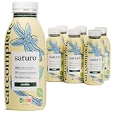 Saturo Trinkmahlzeit Vanilla | Astronautennahrung | 36g Protein, zuckerfrei, 400kcal | Trinknahrung Mit Wertvollen Nährstoffen | 6 x 400ml
