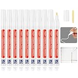 10 Stück Weiß Fugenstift für Restaurierung Fugenmörtel Restaurierung Stift Reparatur Marker für Reparatur Von Fliese Badezimmer Küche mit Ersatzspitze fugenmarker fliesenreparaturstift