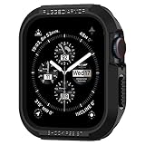 Spigen Rugged Armor Hülle Kompatibel mit Apple Watch Serie 9/8/7(45mm) 6/5/SE(44mm) - Schwarz