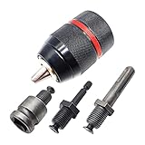 veorly 1,5-13 Mm Schnellspannbohrfutter 1/2-20 UNF mit SDS-Plus-Schaft 1/4 Sechskantschaft 1/2 SteckschlüSsel-Adapter