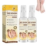 Bienengift Nagelpflege Spray,2 Stück Bienengift Nagelbehandlung Serum für Fingernägel und Fußnägel,Verbesserung der Zähigkeit der Nägel