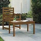Qnhdfrt Gartentisch Massivholz Kiefer Honigbraun 82,5x50,5x45 cm Stabiler Outdoor Beistelltisch für Balkon Terrasse Garten Camping