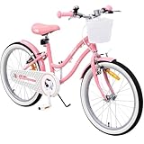 Actionbikes Kinderfahrrad Starlight | 20 Zoll - V-Brake Bremsen - Kinder Fahrrad für Mädchen - Von 6-9 Jahren - Kettenschutz - Stützräder - Kinderrad - Rosa (Starlight 20 Zoll)