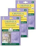 Orphea Mottenschutz für Kleiderschrank 6 Stück Dufthänger Lavendel-Maillette Duft, auf pflanzlicher Basis mit Langzeitwirkung, Mittel gegen Motten