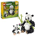 LEGO Creator 3in1 Wilde Tiere: Pandafamilie - Tierfiguren umbaubar in Pinguine oder Schwertwale – Spielzeug zum Bauen - Kreatives Geburtstagsgeschenk für Mädchen und Jungen ab 8 Jahren – 31165