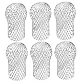 Downspout Guard 6pcs Dehnbares rundes Kopf Aluminium Gutter Gutter Wasser und rostbeständiges Rinnenfilter zur Verhinderung von Blockaden durch Blätter Trümmer Heimwerkzeuge