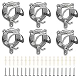 6 Stück Trensenhalter Pferde-Zaumzeug Halter Horse Zubehör, Sattelhalter Pferd, Trensenhalter Pferd Metall, Halterung Zaumzeug, Haken Pferd Tack , Pferdehalfter Aufhänger für Steckenpferde,Silber
