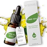 CBD Öl 10% - Vollspektrum CBD Tropfen - Natürliches Cannabisöl - 10 ml reinste Natur - Nur 2 Zutaten - Cannabidiol Tropfen mit 1000 mg CBD - 100% Vegan & Laborgeprüft - 250 Hanföl Tropfen