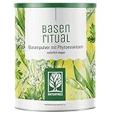 NATURTREU® Basenritual – Basenpulver - unterstützt Säure-Basen-Stoffwechsel - mit Kalium Magnesium Zink Calcium Zitronengraspulver und Petersilienblattpulver - Unterstützt beim Basenfasten