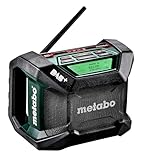 metabo Akku-Baustellenradio R 12-18 DAB+ BT – 600778850 – Robustes Radio mit digitalem DAB+ Empfang, Bluetooth und hoher Klangqualität – Inklusive Netzkabel – Ohne Akku