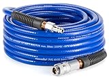 Poppstar PVC Druckluftschlauch 6/12mm, 20m lang, Schnellkupplung & Kupplungsstecker, 20 bar, blau