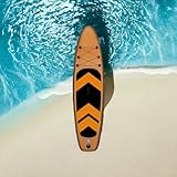 Swiss Outdoor Stand Up Paddle SUP 3-Finnen 2-Wege-Pumpe - 320cm Black-Orange Wood