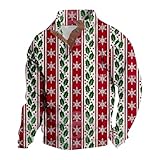 QINQNC Herren Weihnachts Sweatshirt Mit 𝖳asche Lässiger, modischer, lockerer und Trendiger Kapuzenpullover mit 3D-Druck und Langen Ärmeln für Herren Männer Xmas Oberteile (Watermelon Red, XXXL)