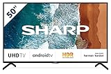 SHARP 50BN6EA Android TV 126 cm (50 Zoll) 4K Ultra HD LED Fernseher (Smart TV, Harman Kardon, Dolby Atmos)