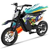 EVERCROSS EV65M Elektro Motorrad, Elektro Motocross mit 48V 7.8Ah, 10/20/30 KMH Geschwindigkeitsmodus, 500W Motor, 14''Luftreifen, Doppelte Stoßdämpfung,Elektromotorrad für Alter 12+ Jahren