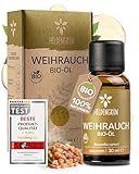 Heldengrün© BIO Weihrauchöl [100% NATURREIN] - Reines Weihrauch Öl - Duftöl Weihrauch in Parfumqualität - Nachhaltiger Wildwuchs - Frankincense Oil