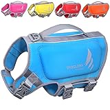 VIVAGLORY High Buoyancy Schwimmweste Hund, Rettungsweste, Hundeschwimmweste für Bootfahren, Schwimmhilfe & Auftrieb, XS, Blau