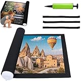 Puzzlematte mit Aufrollfunktion, Puzzle Matte für bis zu 1500 Teile, Tragbare Puzzleunterlage für Jigsaw Puzzle, Praktisches Zubehör zur Aufbewahrung und Transport, Teppich für Puzzle Fans