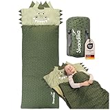 Skandika Kinderschlafsack Soti | Camping Schlafsack für Kinder bis 150 cm, buntes Design Fuchs/Einhorn/Dino/Löwe, mit Baumwolle, maschinenwaschbar | Kinderschlafsäcke, Deckenschlafsack