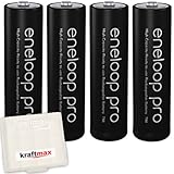 Kraftmax Panasonic Eneloop PRO XX AA / Mignon Akkus (3. Generation, 2550 mAh Hochleistungs) (4er Pack)