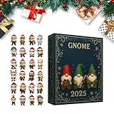 Hogvinnatil Adventskalender Spielzeug 2025 | Countdown Kalender 2025 Anhänger aus Acryl 2D Zwerg Weihnachtsmann | Weihnachtsdekoration Für Zu Hause, Für Jugend, Männer, Frauen, Jungen, Familie
