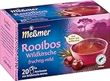 Meßmer Rooibos Wildkirsche Tee | aromatisiert | 20 Teebeutel | Vegan | Glutenfrei | Laktosefrei | Von Natur aus koffeinfrei