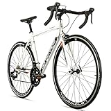 Bergsteiger Tourmalet 28 Zoll Rennrad, Aluminium Gravelbike mit Shimano 14 Gang-Schaltung, Gewicht nur 11 kg, Gravel Bike geeignet für Herren & Damen ab 170 cm