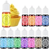 Waysroma Lebensmittelfarbe 12 Farben x 12ml - Lebensmittelfarbe flüssig zum Backen von Kuchen, Decor, Lebensmittelqualität für Fondant Macaron Zuckerguss DIY Seifen Schleimherstellung