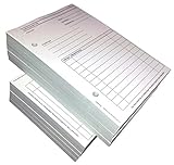 10x Lieferscheinblock Block Lieferschein DIN A5, 2-fach selbstdurchschreibend,2x50 Blatt weiß/grün - gelocht (22430)