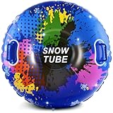 Aufblasbare Schlitten Snow Tube Schlitten mit Griffen, Aufblasbarer Schneeschlauch Rodelreifen Schneereifen, Aufblasbarer Schneeschlitten, Schneerohre für Kinder und Erwachsen