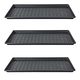 Baggmuck 3-er Set Schuhwannen in dunkelgrau - Polypropylen - 71 x 35 x 3 cm - mit Abtropfrillen