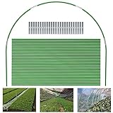 GGOUPTY Gewächshaus-Hoops 6 Sätze von 7 Ft Grün Abnehmbaren Gewächshaus-Ringe für Pflanzenabdeckung Folientunnel Tunnelbogen Kunststoff Glasfaser Pflanztunnel Bögen für Gartenstoff Gartenpfähle