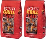 20kg Premium Grillbriketts Grillketts „100% Made IN Germany“ Kohle Holzkohle für Kugelgrill Holzkohlegrill ideal für Dutch Oven Smoker Briketts Grill Kohle