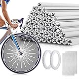 Piymnys Speichenreflektoren Fahrrad 72 Stück mit 2 Rollen Reflektorband Selbstklebend 8M Set und 2 Set Reflektoren Stickers 3M Reflektoren Fahrrad Zubehör Katzenaugen Reflektoren Fahrrad