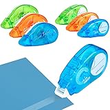 Yoosso 6 Stück Selbstklebender Kleberoller, 6mmx6m & 8mmx8m Fotokleber Transparentes Doppelseitiges Klebeband Roller Glue Tape für Scrapbook Kartenherstellung Schule Büro Basteln