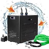 guoyjmm Aquarium Kühler Aquarienkühler mit Pumpe Wasserkühler Aquarium Chiller für Süß/Salzwasser Wasserkraut Quallen Korallen Garnelen,300L