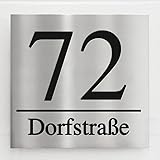 P4Print - Personalisiertes Edelstahl-Hausnummer - Individuell Hausnummernschild gestaltetes Türschild für Ihre Familie