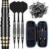 CyeeLife Dartpfeile mit Kunststoffspitze für Elektronische Dartscheibe 3 Stück Soft Darts Pfeile Set, 18 Gramm Profi Softdarts Dartpfeil, mit 30pcs Dartpfeil Spitzen und PU Aufbewahrungstasche