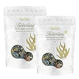 Zuckertang Bio Süßer Kombu Kelp (Wildsammlung Roh Vegan) Seetang Algen Blätter Atlantik Getrocknet - Organic Raw Wild Dried Seaweed Sugar Kelp Laminaria Saccharina Latissima | PureRaw 50g (=2x25g)