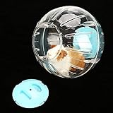 18,5 cm Hamster Gymnastikball, Transparent Hamster Ball, Kunststoff Hamster Laufball Gymnastikball Rennmaus Übungslaufball Kleintiere Spezial Spielzeug Ball Käfig Zubehör(Blau)