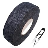 LBING Schläger Tape Hockeyschläger Tape 25M Rutsch Griffband Sporttape Eishockey Griffband Schlägertape Mit 1 Stück Schere (Schwarz)