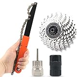Fengzio Fahrrad Kettenpeitsche mit Zahnkranzabzieher und Abzieher Universal kassettenabzieher kettenpeitsche und abzieher Set Kassettenabzieher Kit