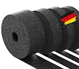 BAUHELD® Terrassenpads auf Rolle 10m x 50mm x 6mm [Made in Germany] Stabile Bautenschutz-Matte aus Gummi-Granulat - Als Unterleg-Platten für Terrassen-Fliesen, WPC Terrassen-Dielen, Stelzlager, Balkon