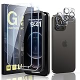 Guretok 2+2 für Panzerglas für iPhone 12 Pro mit Frame mit Kameraschutz 6,1', Militärnorm 9H Härte Schutzfolie HD Klar Panzerfolie für iPhone 12 Pro [Anti-Bläschen] [Kratzfest]