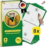 Jalawango 8X Mottenfalle Lebensmittel-Motten | Effektiv & langanhaltend (3-5 Monate)| Motten-Fallen Mottenschutzpapier Klebefallen Mottenschutz gegen Motten Mottenabwehr für Küche