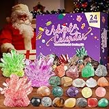 Adventskalender 2024 Kristalle - Kristalle Züchten für Kinder, 24 Tage Edelsteine Mineralien Weihnachtskalender Kristalle Züchten Weihnachts Countdown Kalender Advent Calendar für Jungen Mädchen