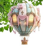Solarlaterne mit Luftballon, Solarlampe mit flackernder Flamme, Modell 2D, aus Acryl, Dekoration für , zum Aufhängen für Garten, Hof, Terrasse, Camping, Hochzeiten, Wege, Casc