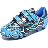 Mitudidi Fußballschuhe Kinder Leicht Atmungsaktive Fussballschuhe Jungen Mädchen Unisex Soccer Trainingsschuhe für Teenager Blau