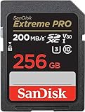 SanDisk Extreme PRO SDXC UHS-I Speicherkarte 256 GB (V30, Übertragungsgeschwindigkeit 200 MB/s, U3, 4K UHD Videos, SanDisk QuickFlow-Technologie, temperaturbeständig)